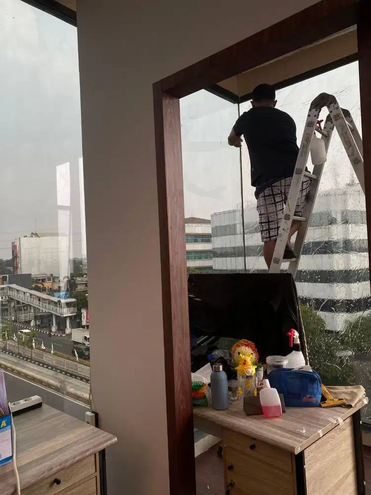Kaca film gedung bahan Plus pemasangan