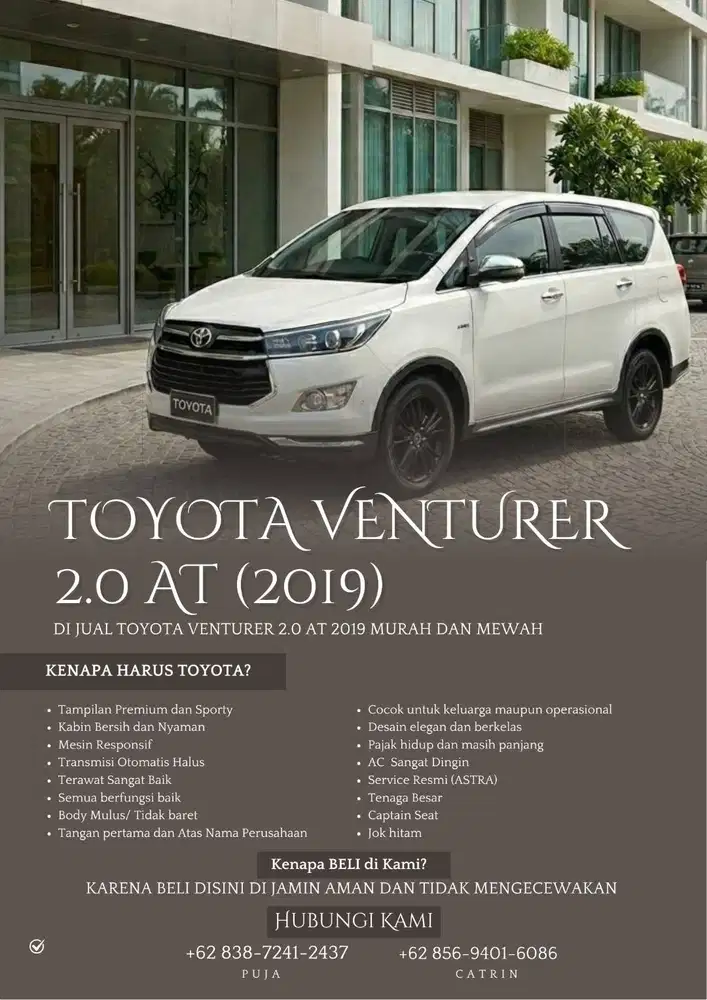 DI JUAL TOYOTA VENTURER 2.0 At. Murah dan Mewah