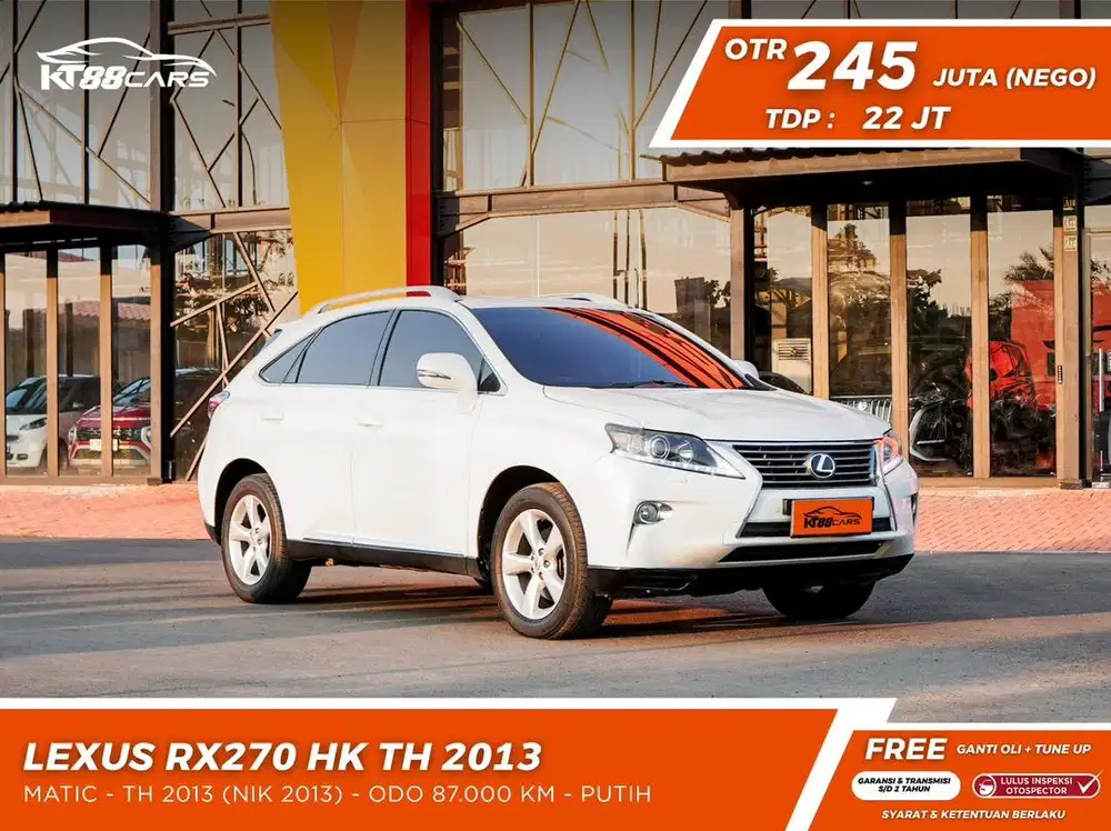 [BERGARANSI] LEXUS RX270 HK TAHUN 2013 PUTIH PAJAK HIDUP