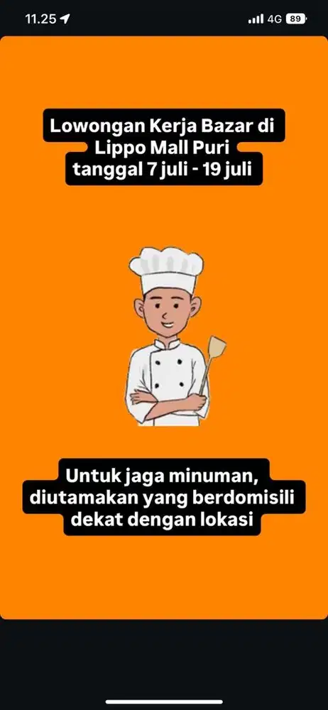 Lowongan Kerja Jaga Bazar di Lippo Mall Puri
