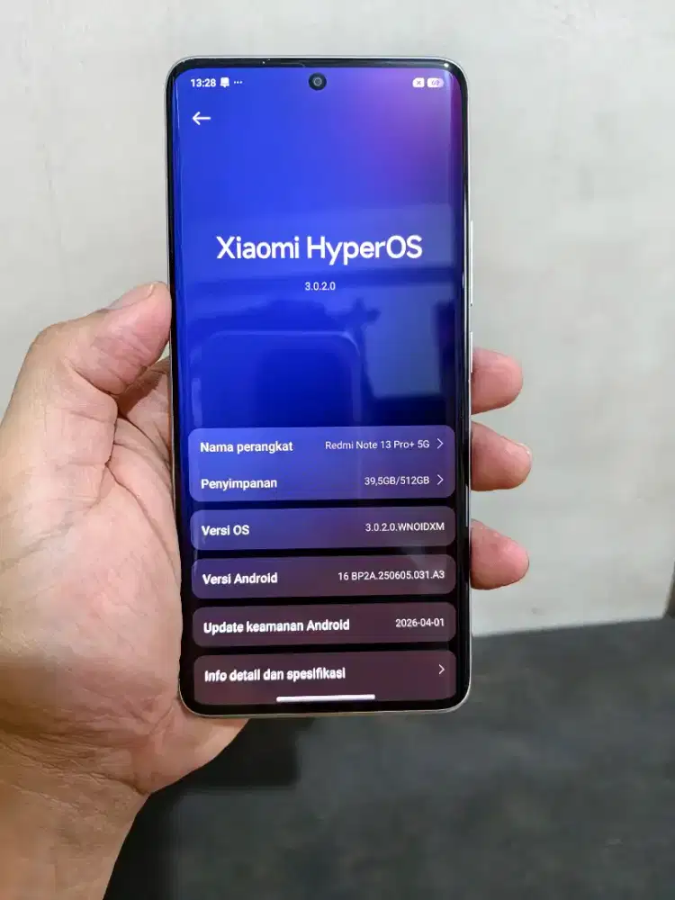Xiaomi 13 Pro+ 5G Ram 12/512 GB warna Silver
