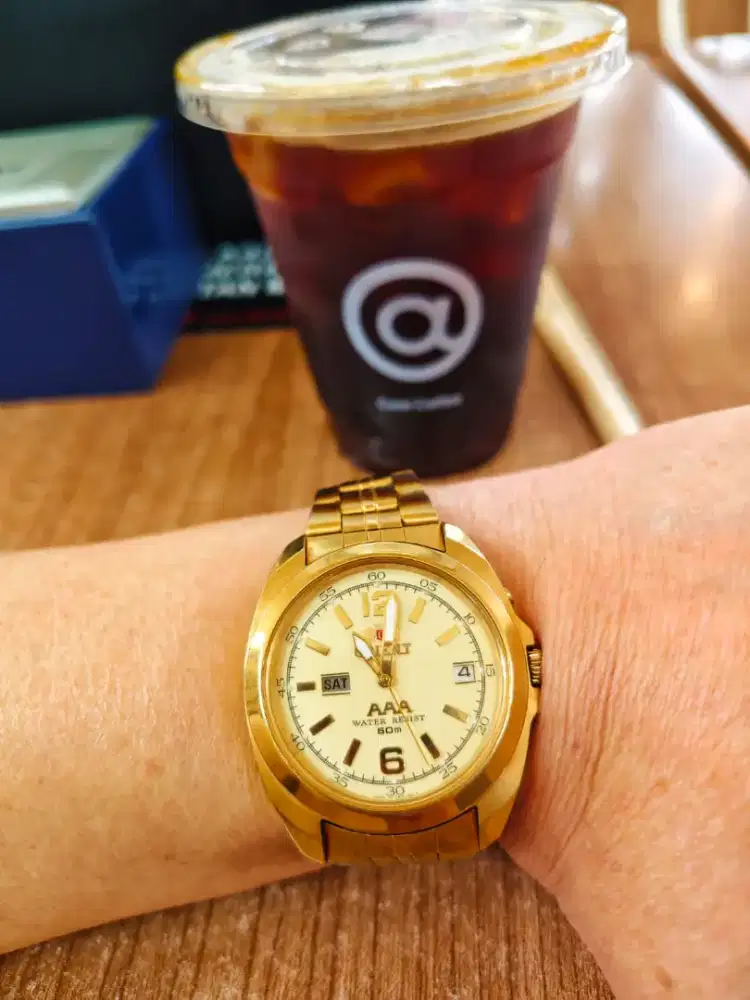 Jam Orient Tristar Vintage Fullgold BEM74002Ck Automatic Original