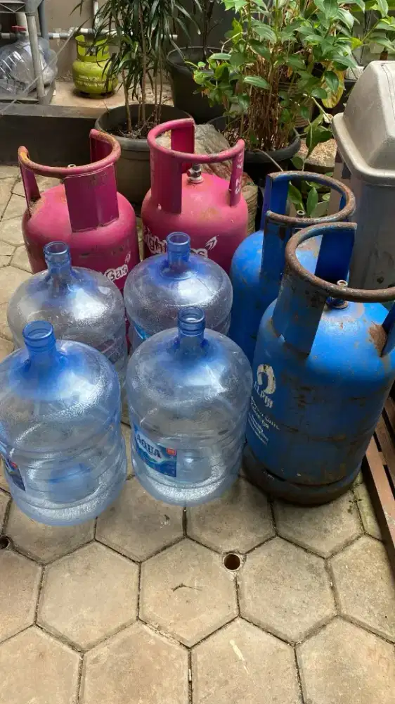 Tabung gas 12kg+bright gas +galon kosong