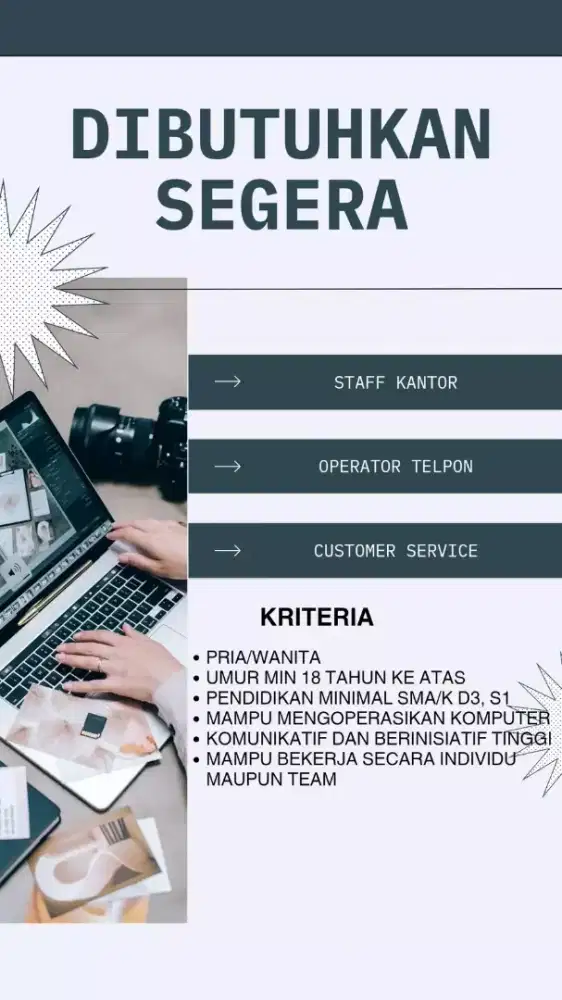 Dibutuhkan segera!!!