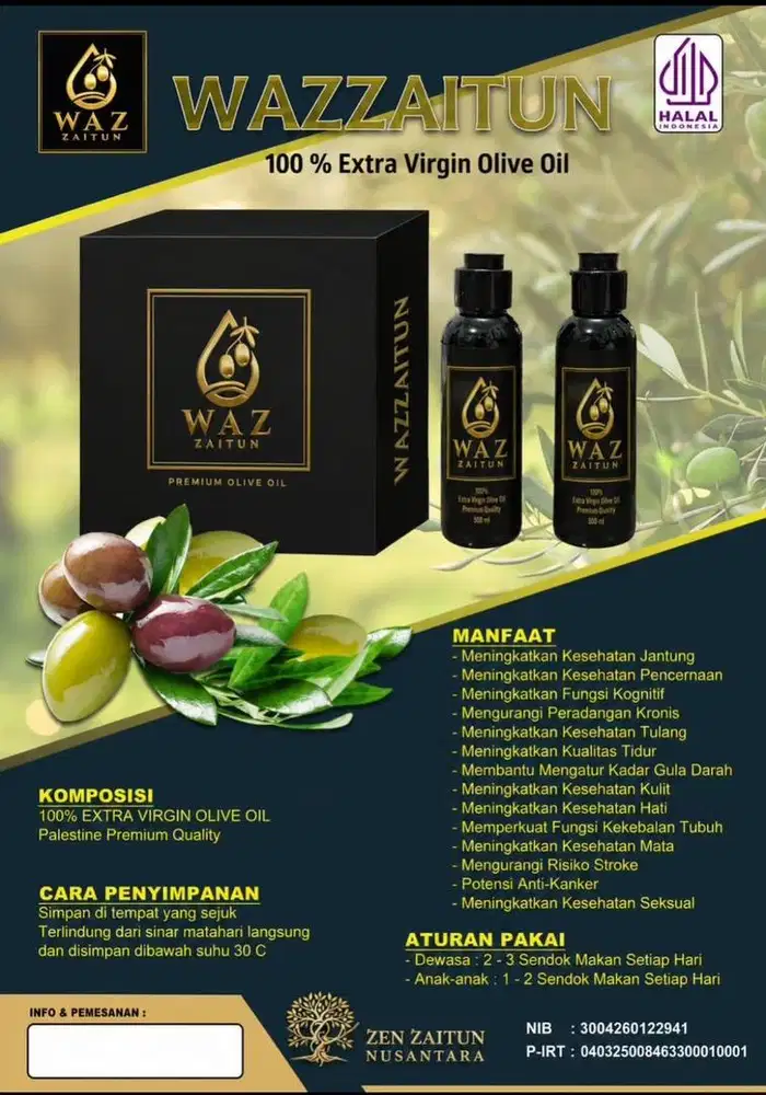 WAZ ZAITUN 100% Original Olive Oil