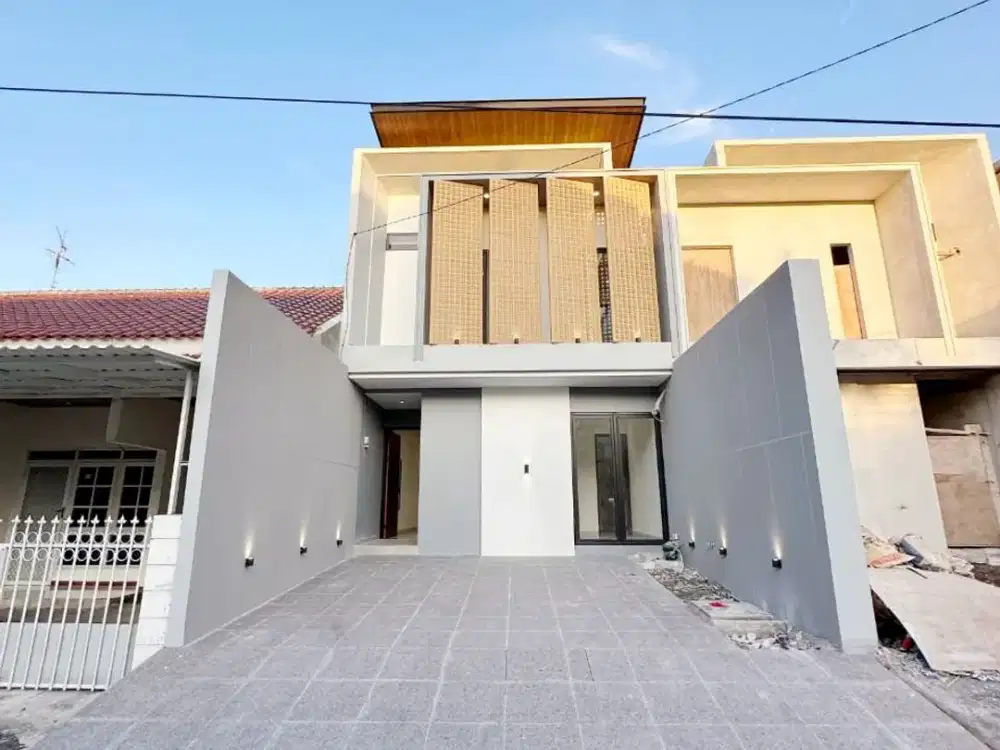 Rumah Gress Murah Minimalis 2 Lt Panjang Jiwo Dekat Tenggilis Jemursari