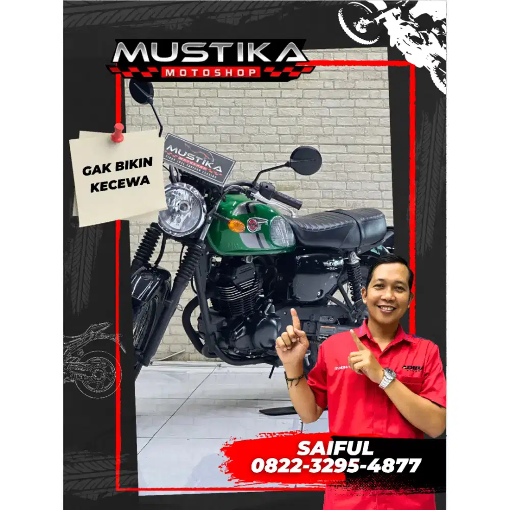 Odo 7rb Simpenan!!Kawasaki W175 SE 2025 Wrna Favorit Plat w-Mustika
