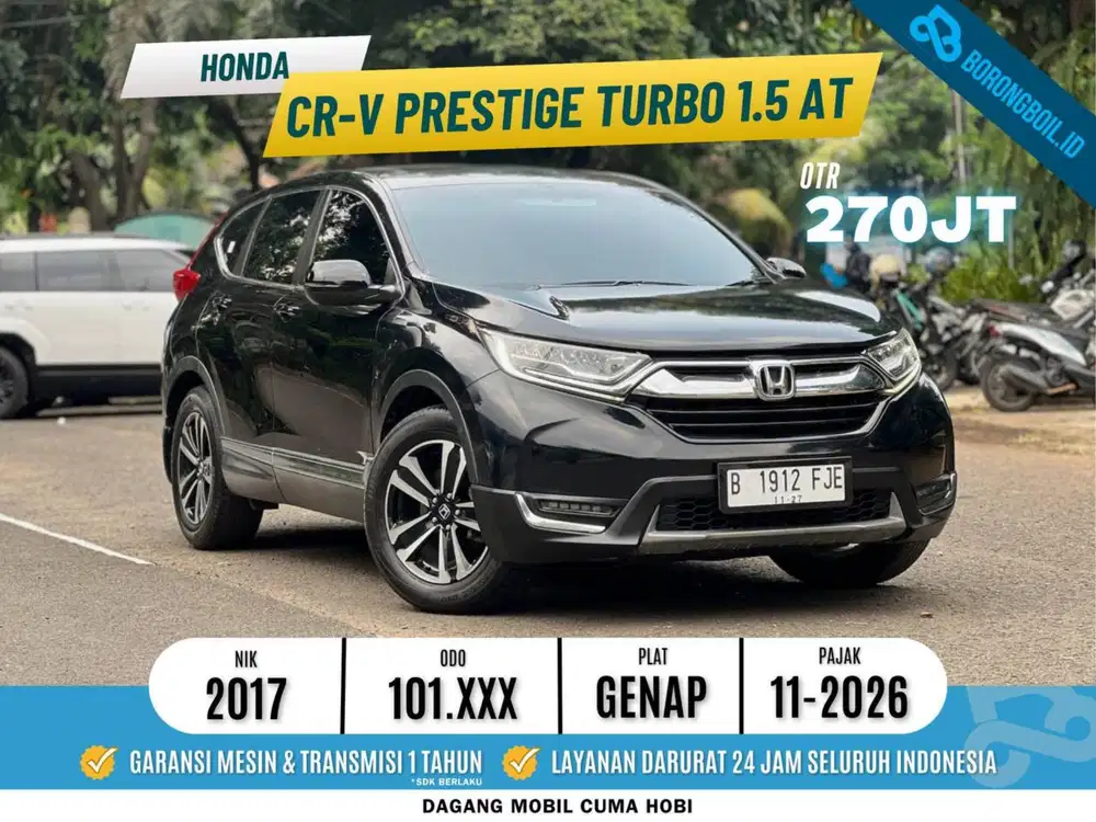 TERMURAHH CRV 1.5 TURBO PRESTIGE  2017 HITAM