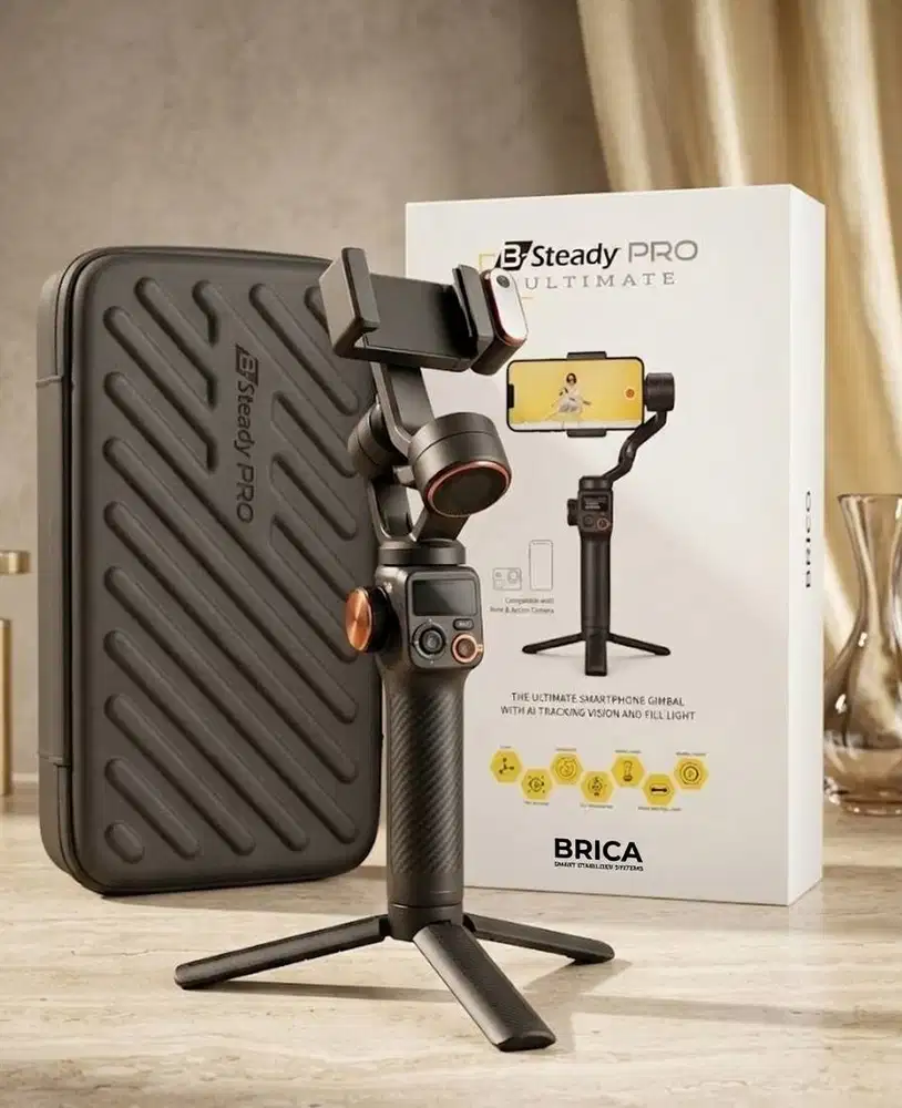 BRICA B-Steady Pro Ultimate Stabilizer HP untuk Konten, Live & Vlog