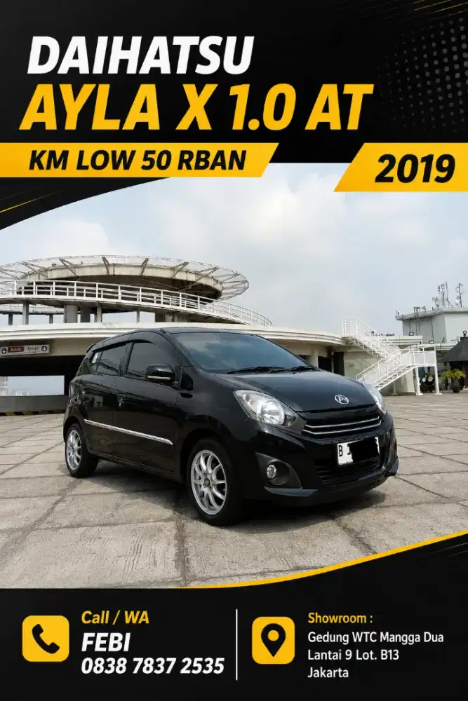 Daihatsu Ayla X 1.0 AT Matic 2019 Terawat KM LOW 50 RBAN