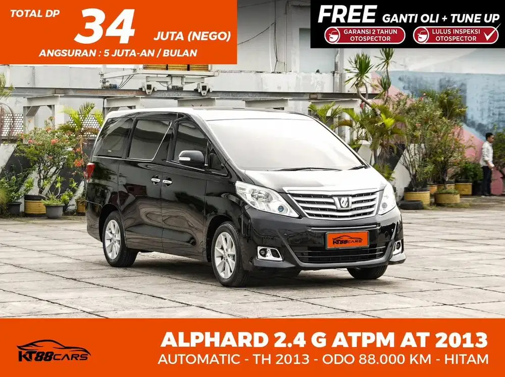 [BERGARANSI] ALPHARD G ATPM (pilot seat) TAHUN 2013 HITAM PAJAK HIDUP