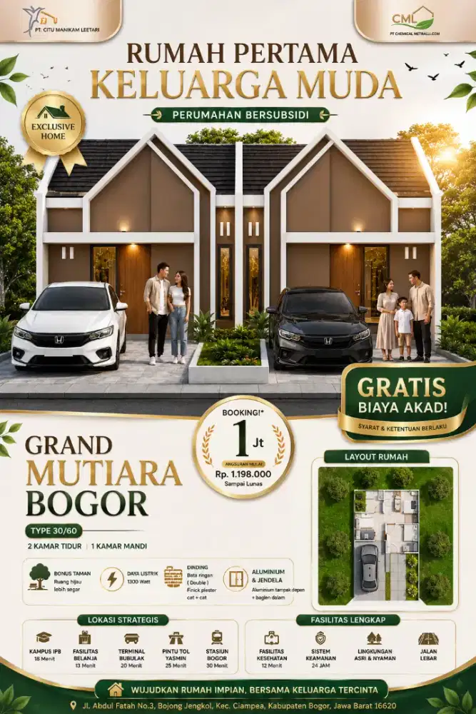 KPR Subsidi Di Ciampea , Cinangneng Bogor