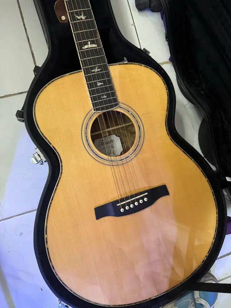 PRS SE T40E Warna Natural RARE Acoustic Electric Guitar