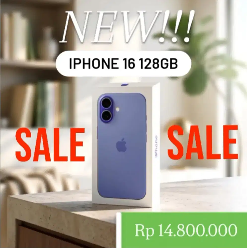 NEW!!! iPhone 16 128GB -Ultramarine Garansi Resmi
