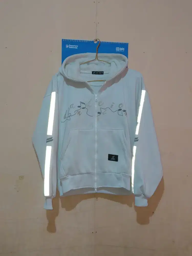 Hoodie Reflektif Dandelions Double Zipper Size M