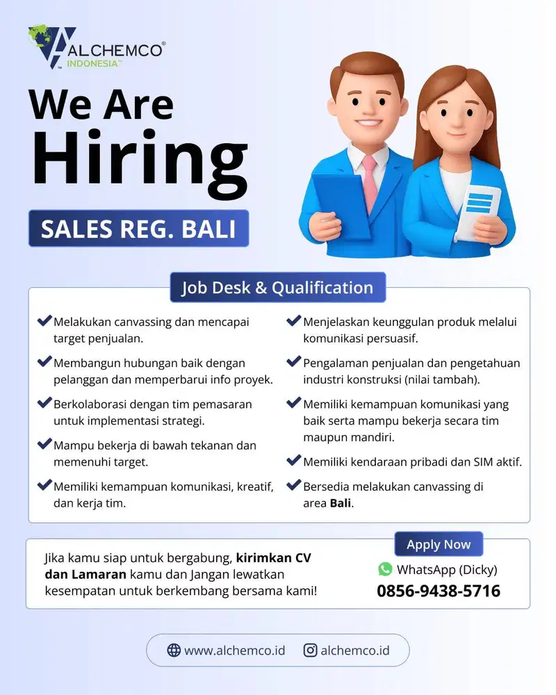 Lowongan Sales Bahan Bangunan Waterproofing