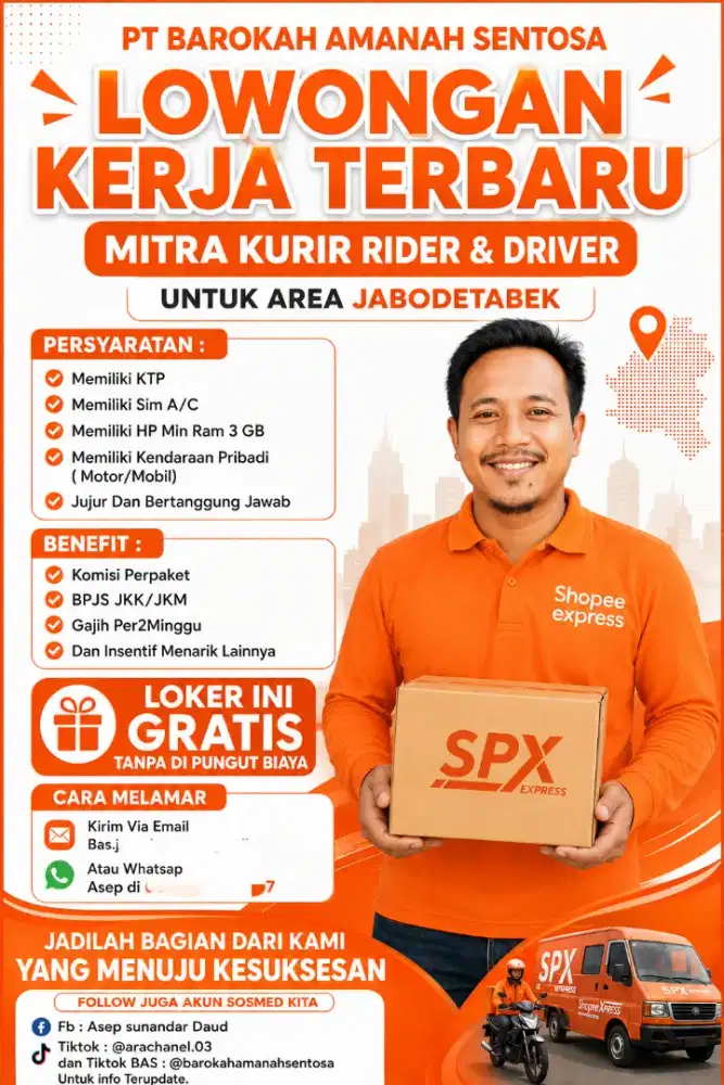 Terupdate Loker Mitraa Kurir SPX EXPRES 2026