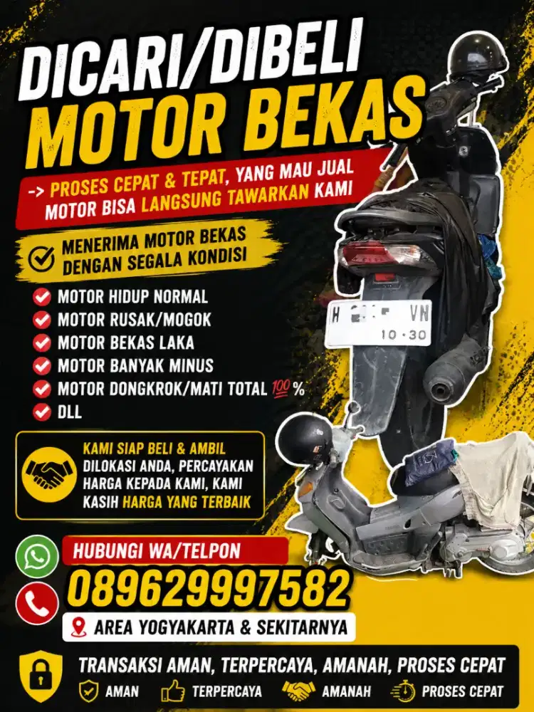 TERIMA MOTOR BEKAS SEGALA KONDISI