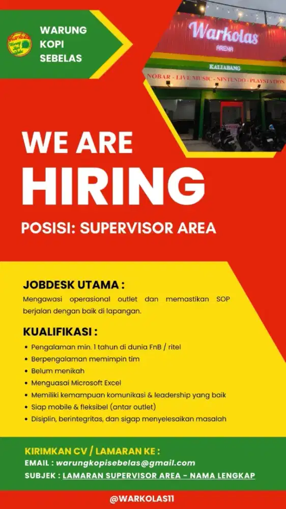 Loker warkolas bekasi