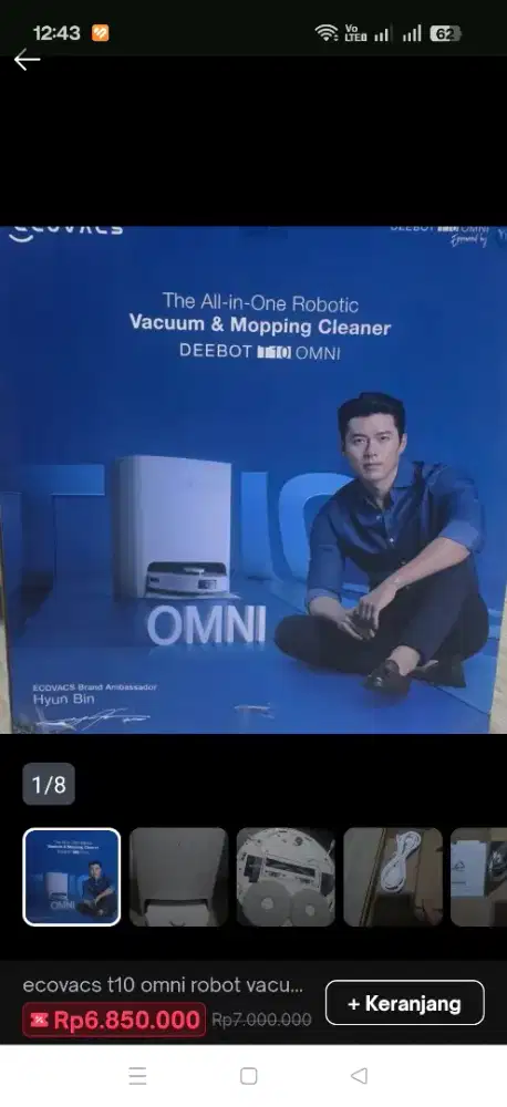 Ecovacs T10 omni robot vacuum