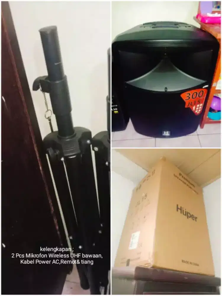 SPEAKER PORTABEL WIRELESS HUPER JL15 FULLSET