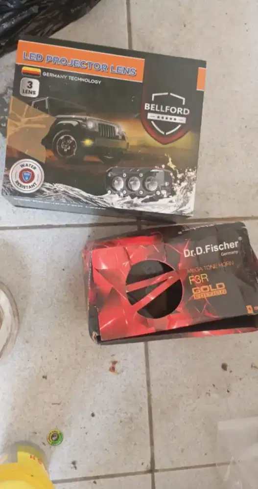 Jual murah BELLFORD MINI PROJIE 3 mata masih baru+klaksonnya,600 nego