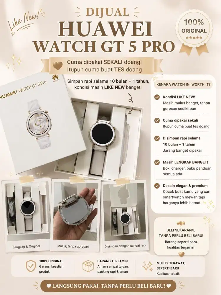 Huawei Watch GT 5 Pro Like New Fullset Original Mulus