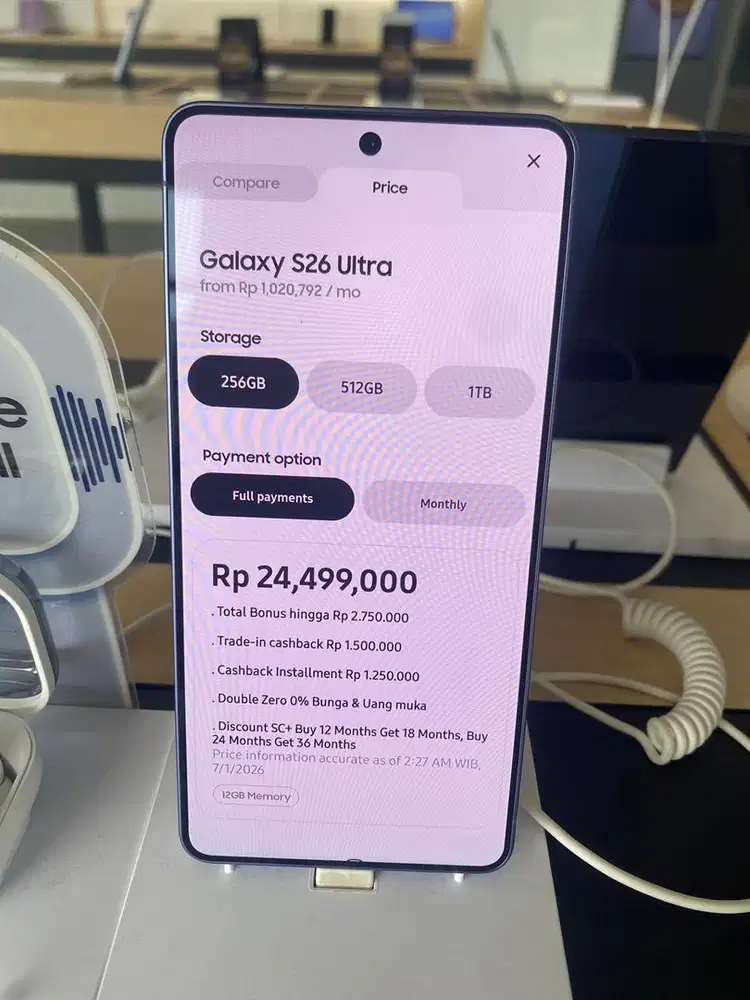 samsung galaxy s26 ultra 12/256