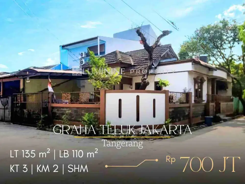 DIJUAL RUMAH HOEK SIAP HUNI, BEBAS BANJIR DI GRAHA TELUK JAKARTA, TANGERANG (JP)
