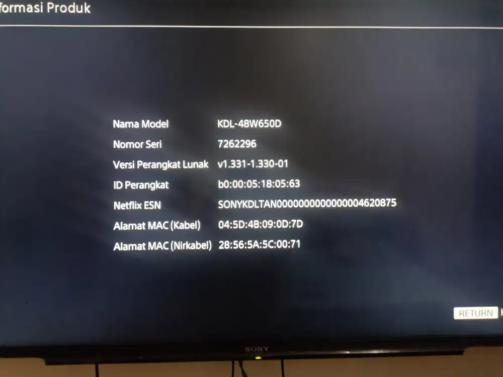 LED smart TV 48 Sony KDL-48W650D