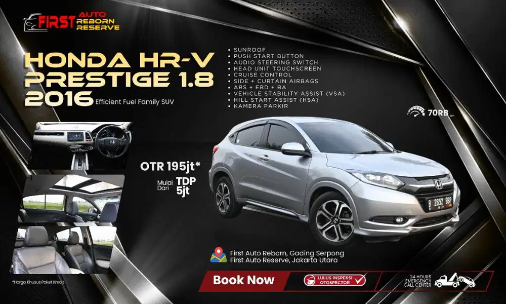 (TDP5jtan) Honda HRV Prestige CVT 2016