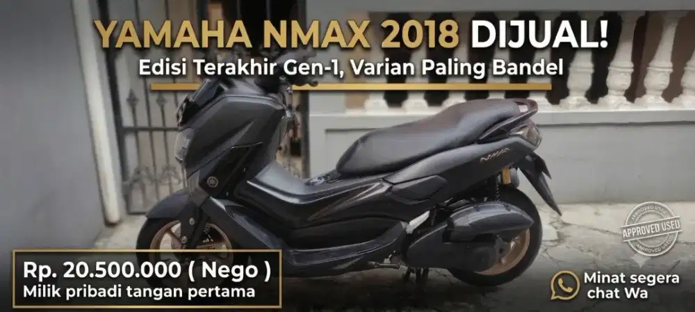 Yamaha Nmax 2018 Gen-1 Edisi Terakhir (Motor Rawatan)