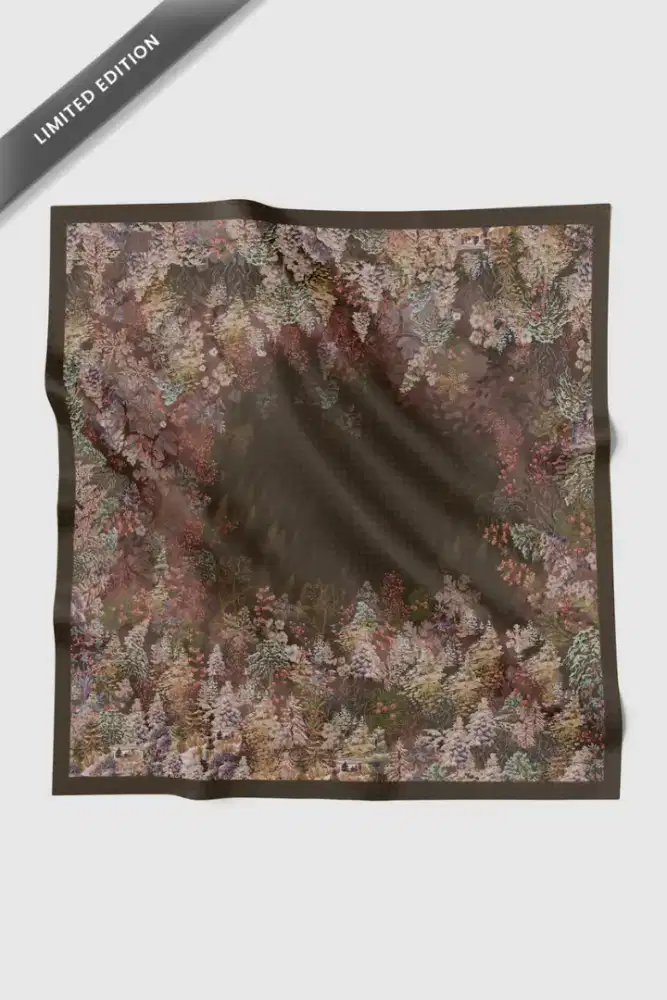 Holiday 3 Jacquard Voile - Cocoa (Limited Edition) By Buttonscarves