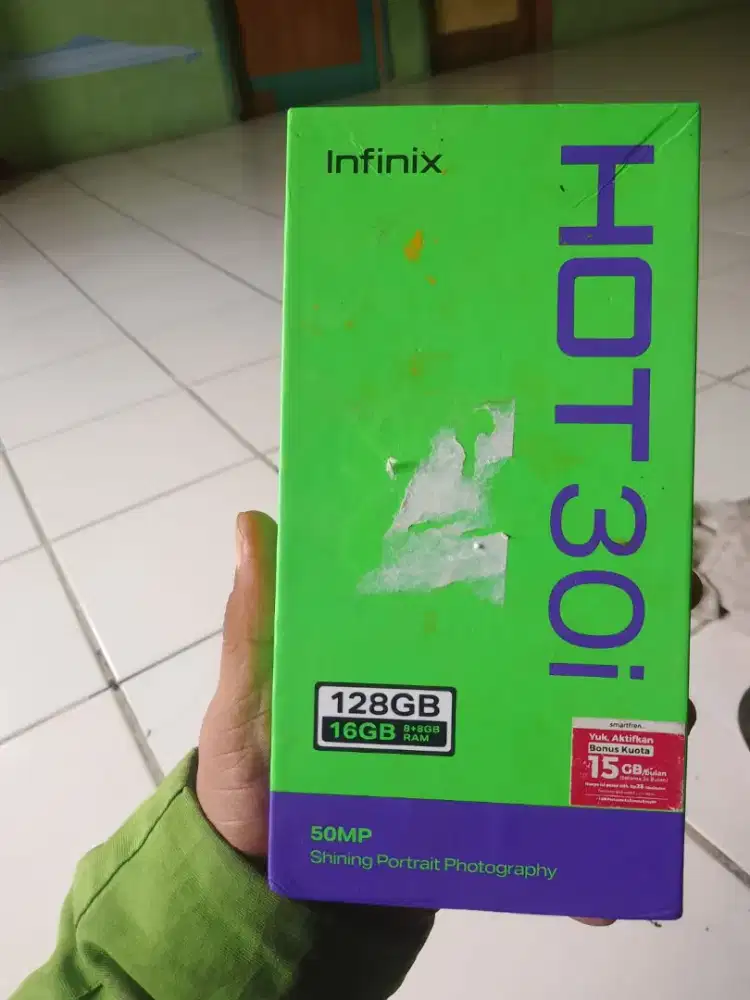 Infinix Hot 30i RAM 8+8/128GB HP + Dus Normal Siap Pakai