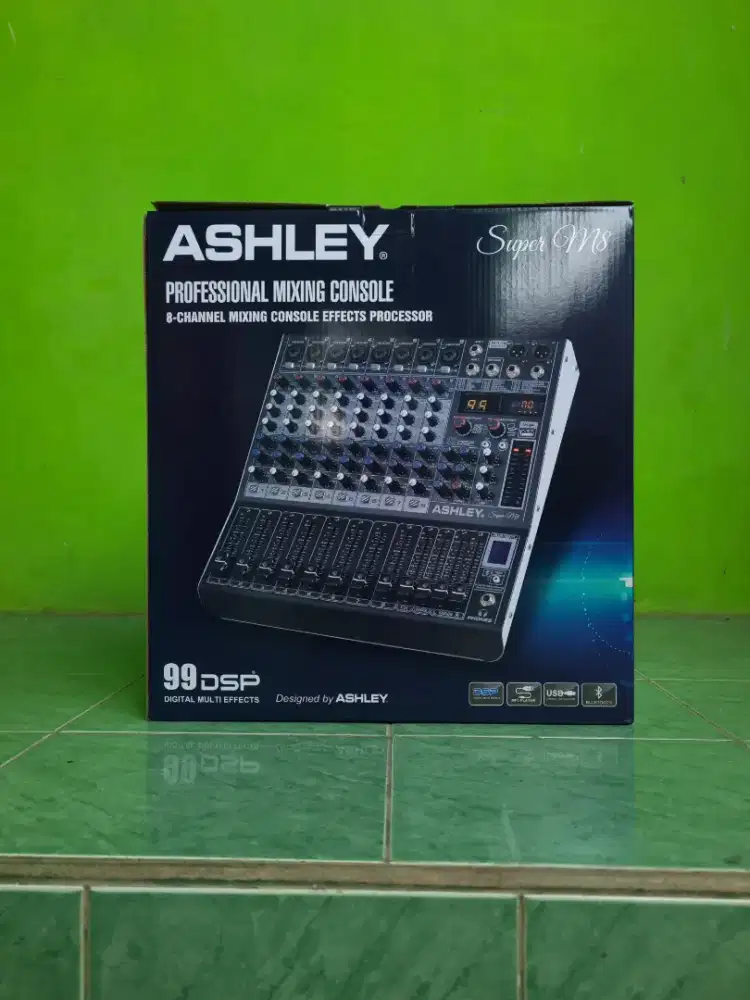 Mixer ASHLEY Super M8 Channel Bluetooth 99DSP • NEW ORIGINAL •