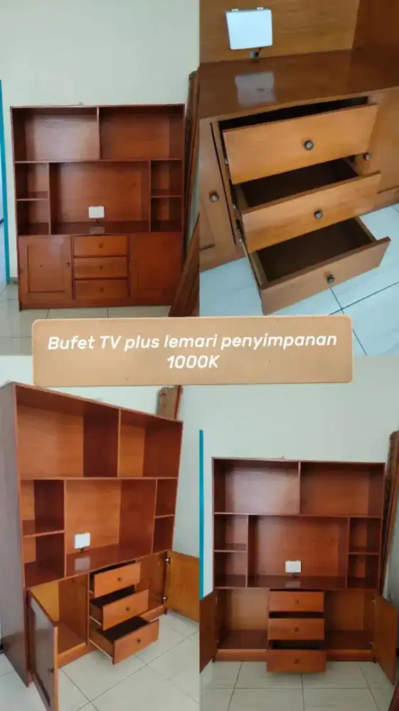Bufet TV plus Lemari penyimpanan