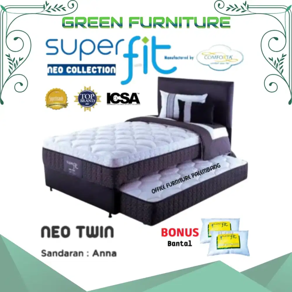 Bed sorong springbed kasur sorong single bed tempat tidur