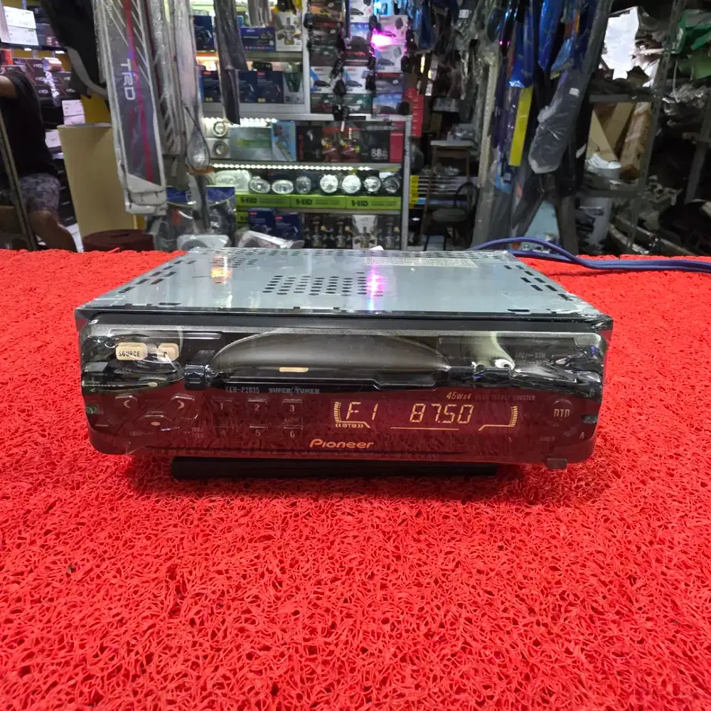 Head Unit Single Din Pioneer KEH-P2035 Kaset Radio FM AM