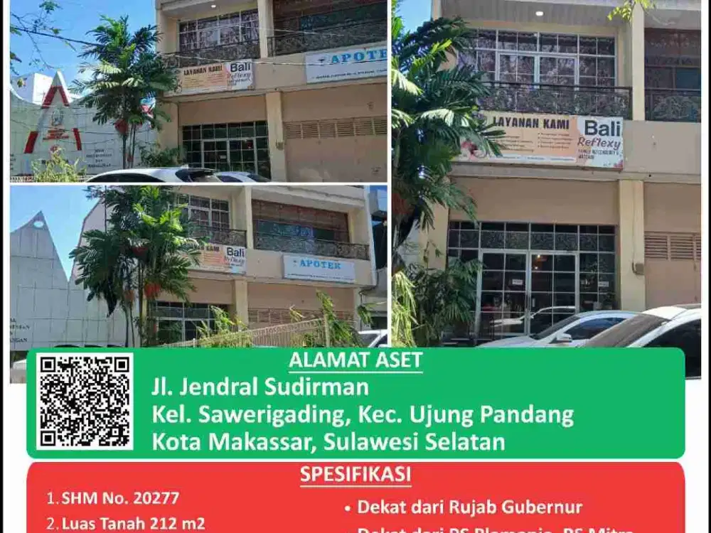Lelang Murah Ruko Di Jl. Jendral Sudirman