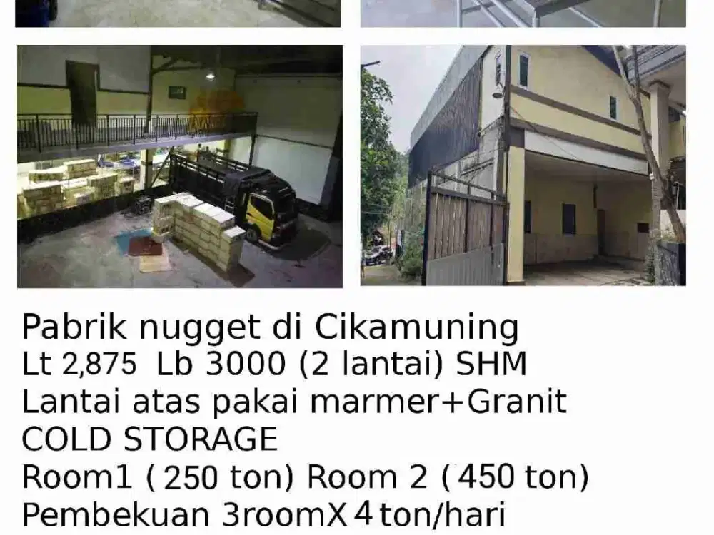 Gudang dengan cold storage di Cikamuning KBB