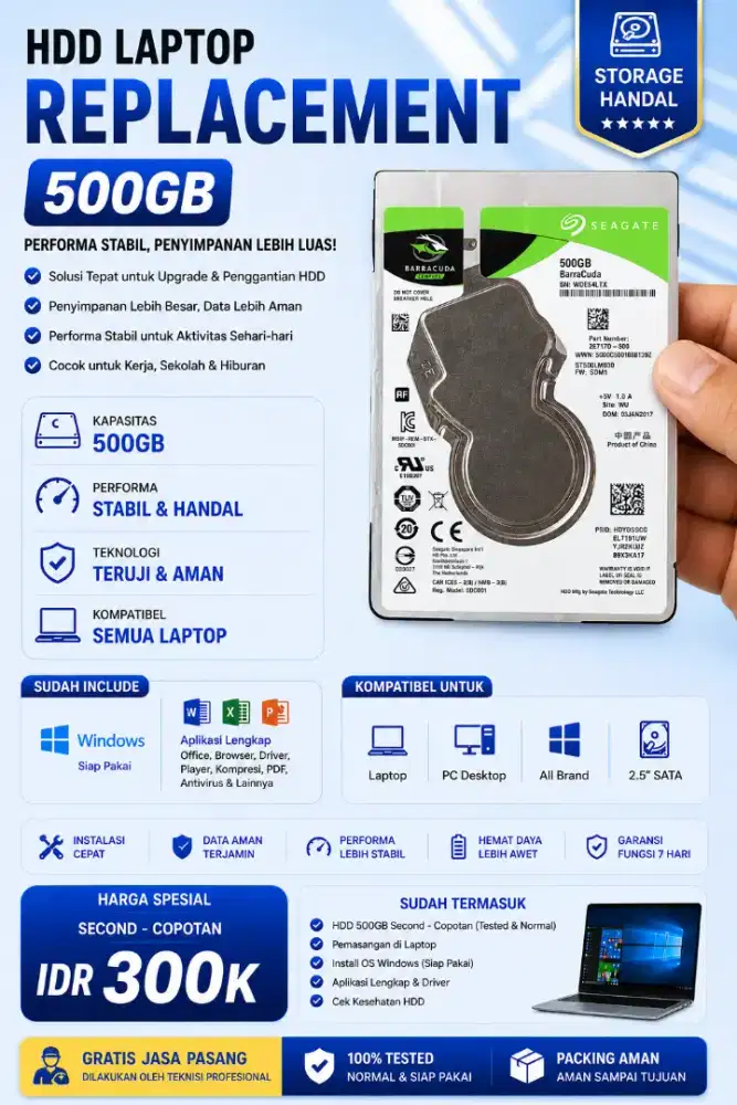 HARDISK LAPTOP 500GB