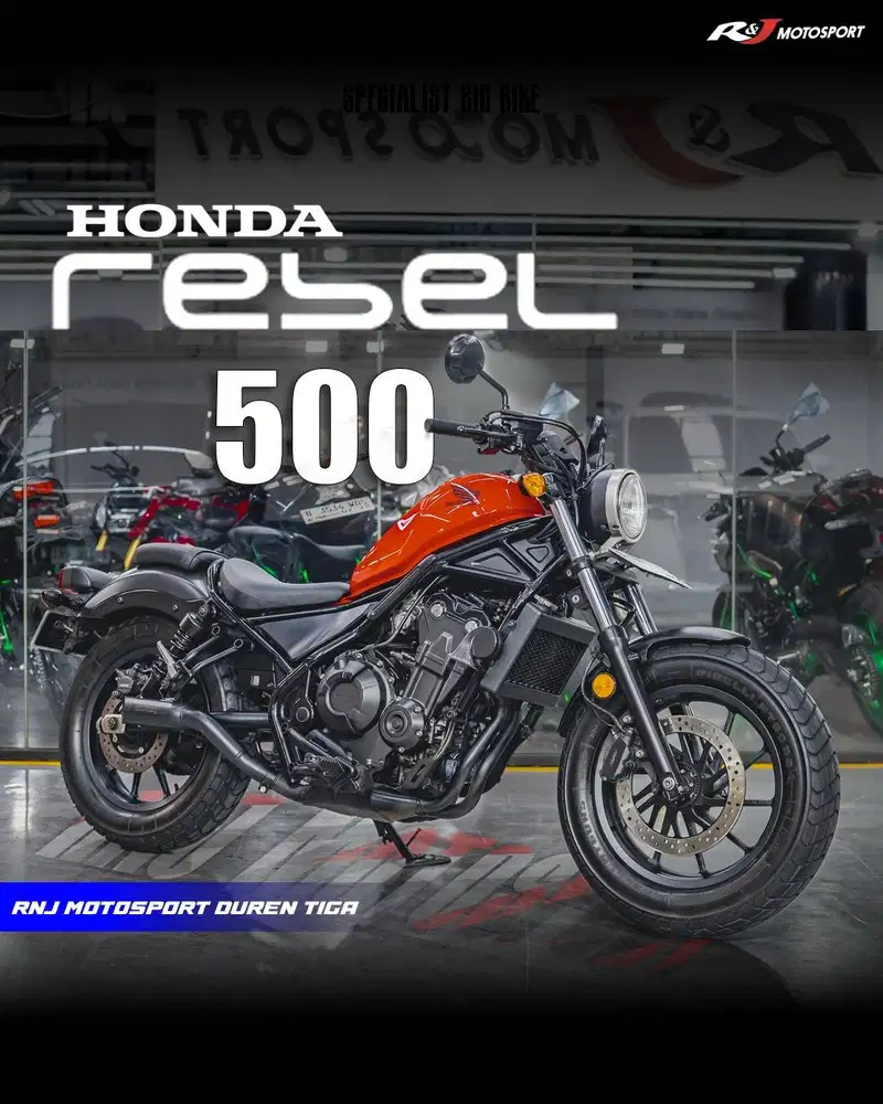 Full Paper Honda Rebel 500cc Warna Merah Nik 2018 Custom Exhaust
