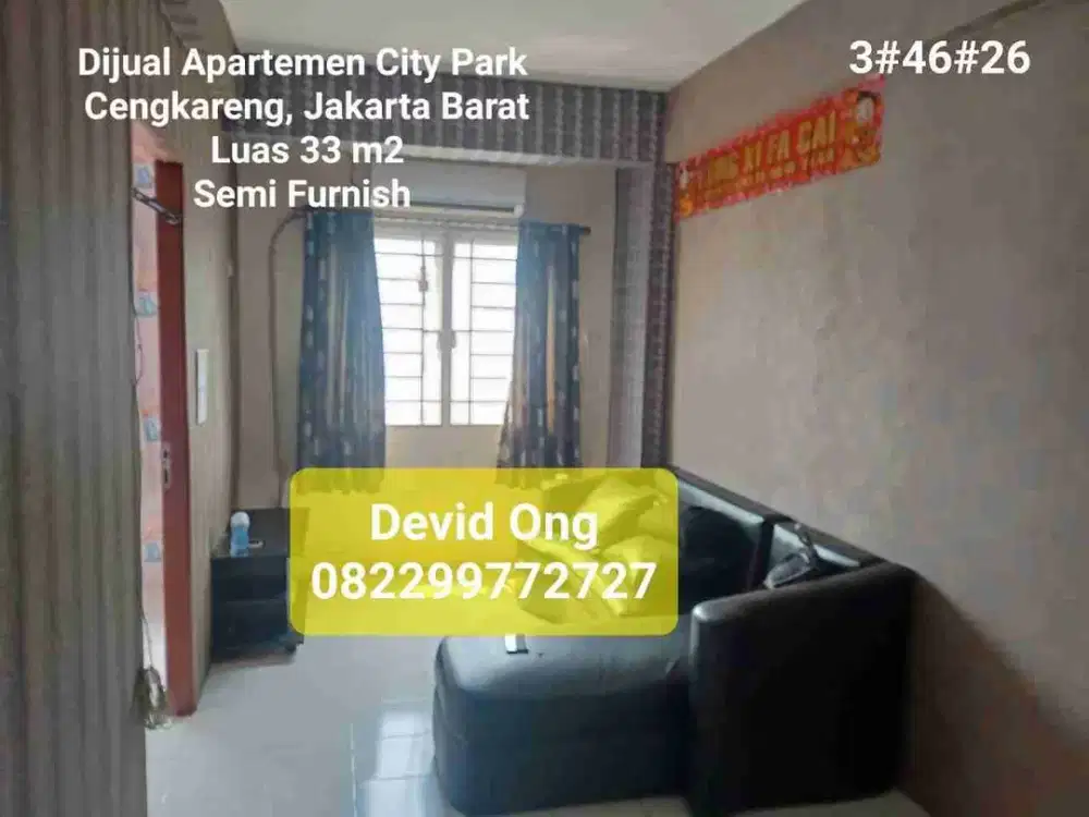 Dijual Apartemen City Park Luas 33 m2, Kondisi Rapih Cengkareng, Jakarta Barat
