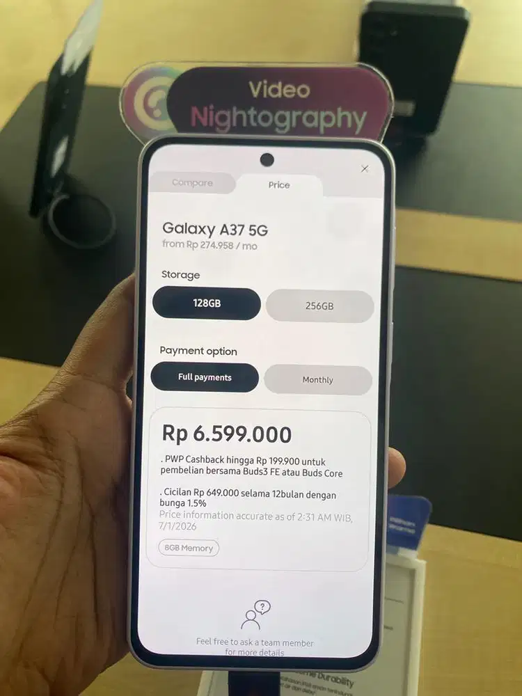 samsung galaxy A37 5G 8/128