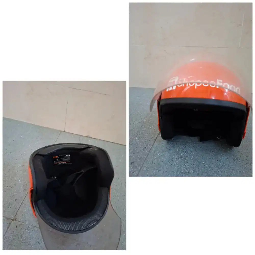 Helm Shopee Shopeefood siap pakai