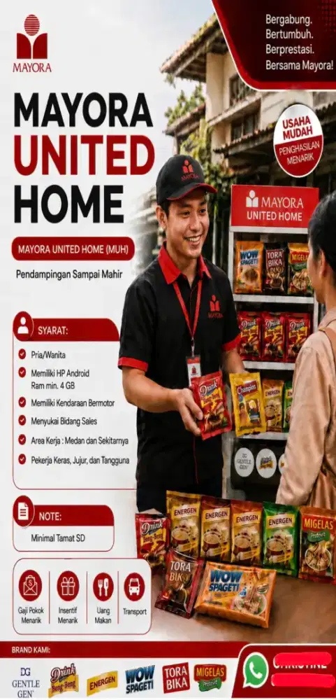 Lowongan Kerja Sales Home PT Mayora Indah Tbk