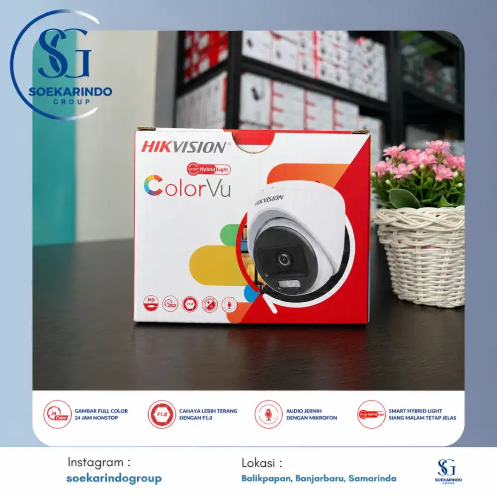 CCTV Hikvision ColorVu dengan gambar full color siang dan malam
