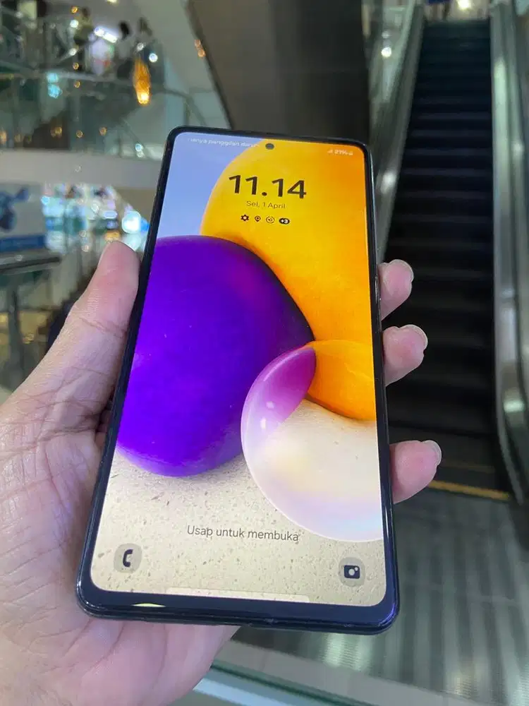 Second SAMSUNG GALAXY A72 8/128gb BLACK Sebatangkara Mantapp