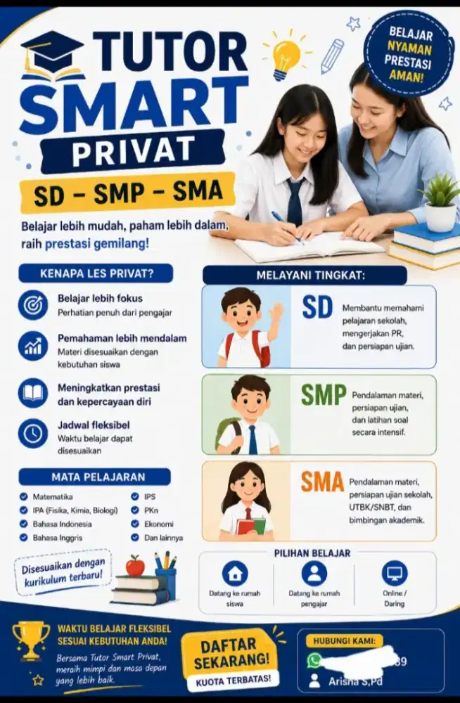 Jasa Les Privat kerumah siswa