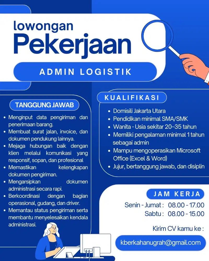 Dicari Admin Logistik